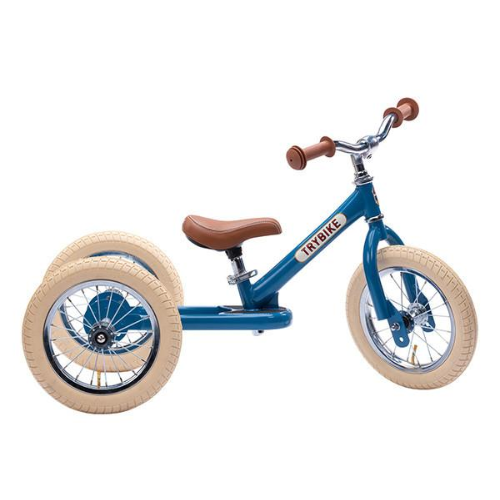 trybike blauw vintage 3 wielen zijkant