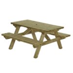Stevige picknicktafel rechthoek 150x150 cm