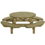 Houten Picknicktafel rond 210cm