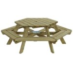 Picknicktafel zeshoek